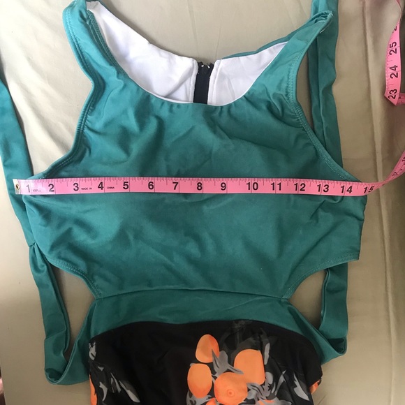 Army Green Monokini One Piece Swimsuit - Picture 8 of 8